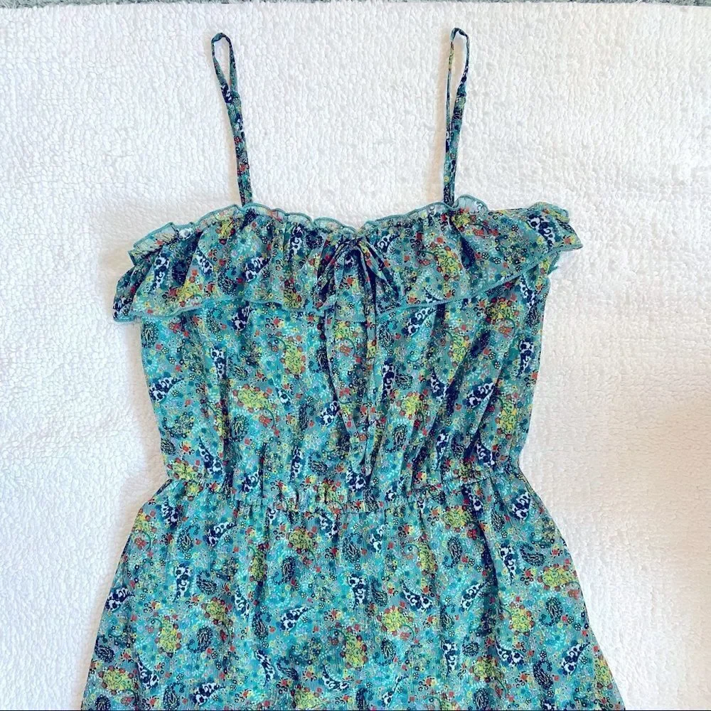 Mossimo Blue Paisley Sleeveless Mini Dress Women’s Size Medium (M)